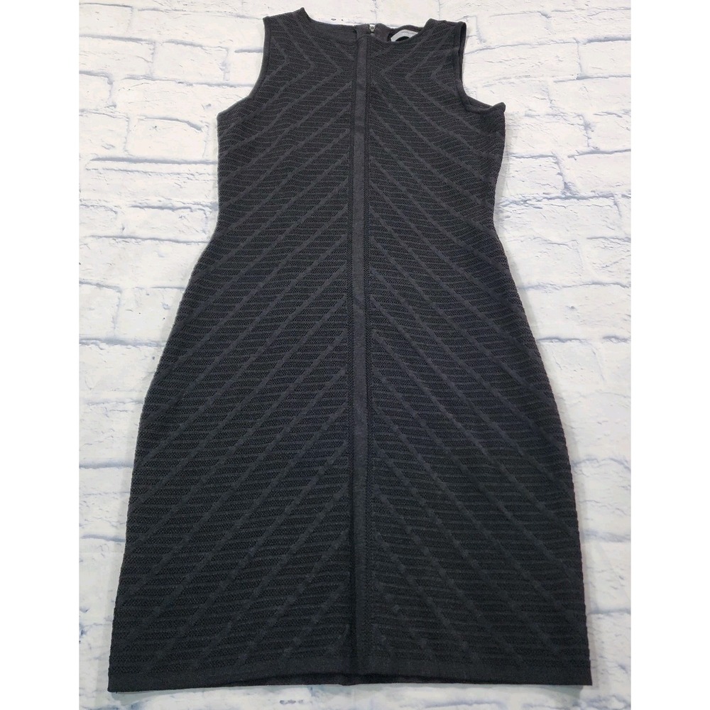 Marc New York Andrew Marc WOMENS M Black Knit Bodycon Dress Textured